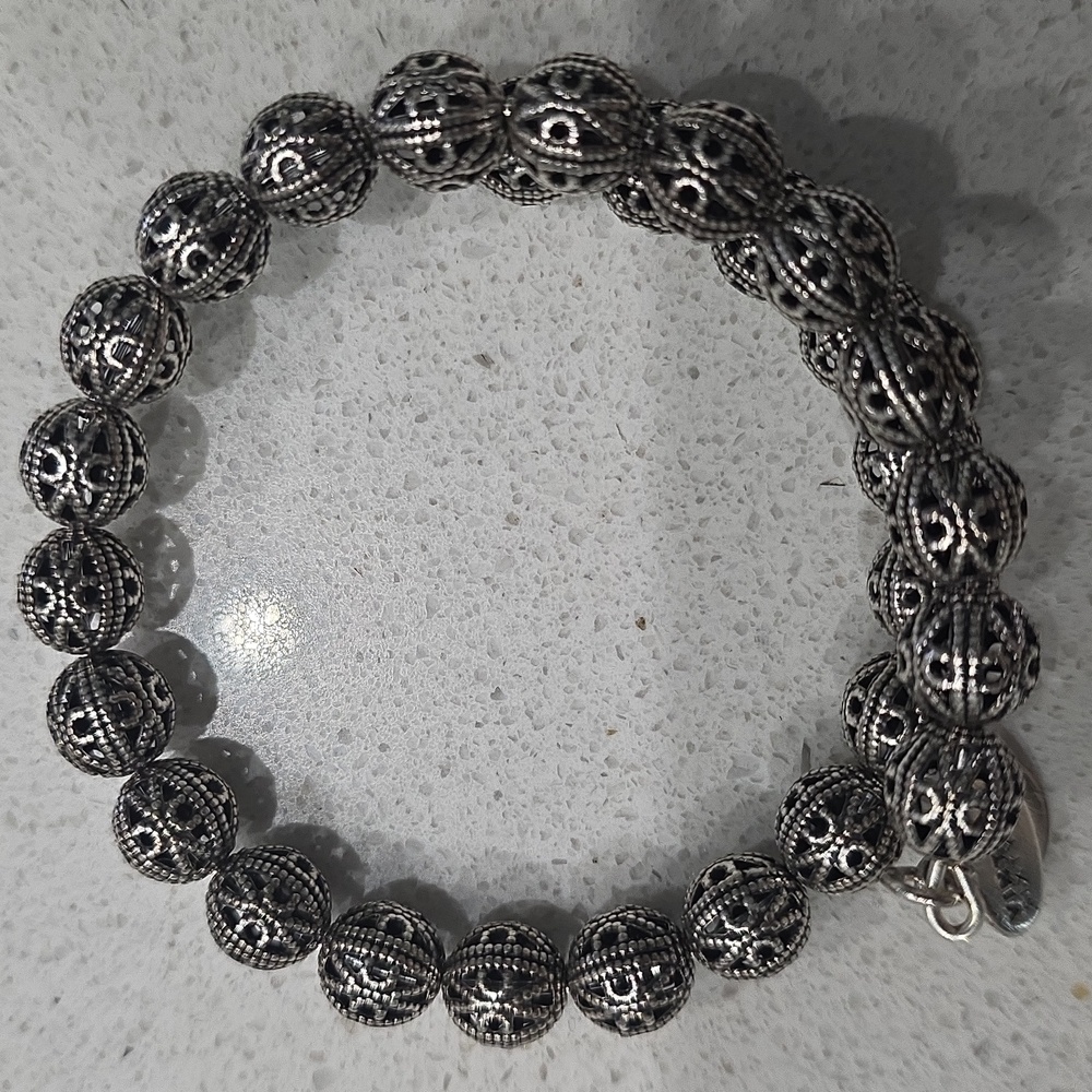 NWOT Alex and Ani Rafaelian Silver Kingston Beaded Wrap Bracelet